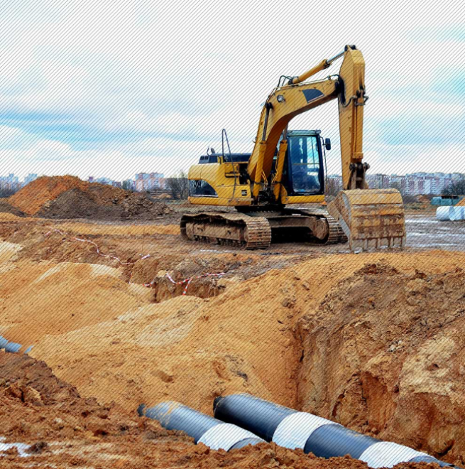 Excavating a pipeline